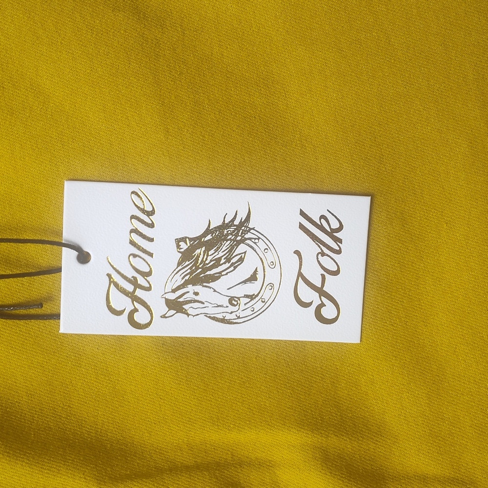 Home Folk Mustard Yellow Wide Flare Women's Pants Size 12 NWT Bell bottom - Picture 7 of 16
